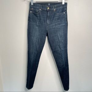 Gap Jeans Womens Size 30 True Skinny High Rise Dark Indigo Denim Zipper Fly
